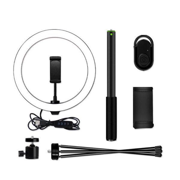 strings 2021 bluetooth control led selfie ring light detachable tripod mount dimmable video