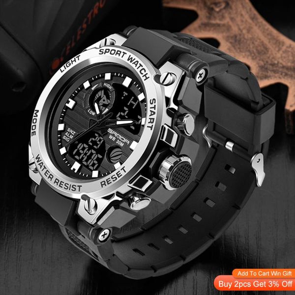 wristwatches sanda luxury watches men military army mens watch waterproof sport wristwatch dual display male relogio masculino, Slivery;brown
wristwatches sanda luxury watches men military army mens watch waterproof sport wristwatch dual display male relogio masculino, Slivery;brown