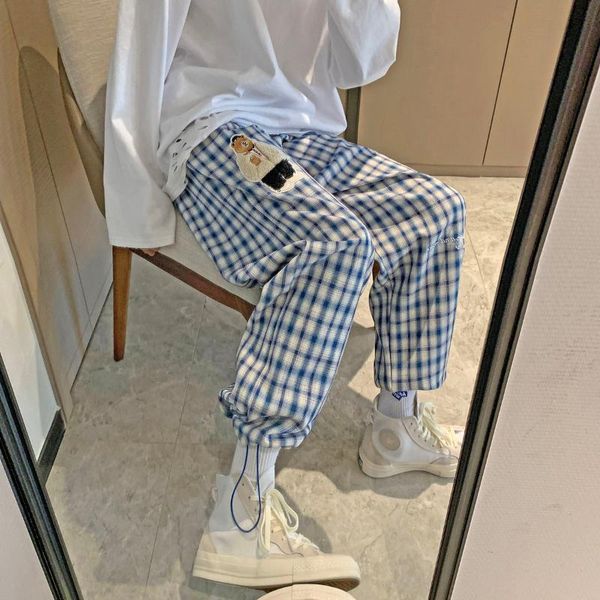 men's pants 2021 cartoon bear straight loose hip hop joggers sweatpants homme lattice casual streetwear trousers, Black
men's pants 2021 cartoon bear straight loose hip hop joggers sweatpants homme lattice casual streetwear trousers, Black