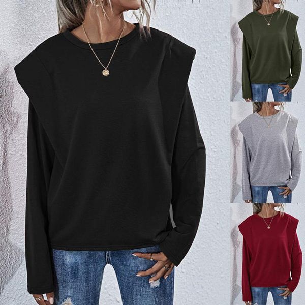 fashion solid blouse high shoulder o-neck tee casual autumn winter ladies female women long sleeve blusas pullover women's blouses & s, White
fashion solid blouse high shoulder o-neck tee casual autumn winter ladies female women long sleeve blusas pullover women's blouses & s, White