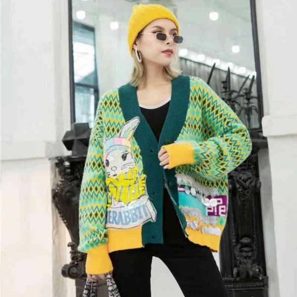 coat european station lazy tide of the cartoon sequins fringe neckline in soft soft, striped women's sweater outer, Tan;black
coat european station lazy tide of the cartoon sequins fringe neckline in soft soft, striped women's sweater outer, Tan;black