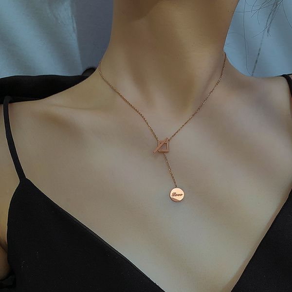 korean letter disc necklace love necklace women's style clavicle chain net red niche design neckchain, Silver
korean letter disc necklace love necklace women's style clavicle chain net red niche design neckchain, Silver