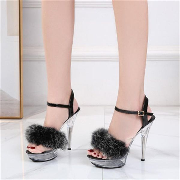 sandals woman summer ladies fur transparent high heels 13/15cm platform open toe women wedding shoes black white
sandals woman summer ladies fur transparent high heels 13/15cm platform open toe women wedding shoes black white