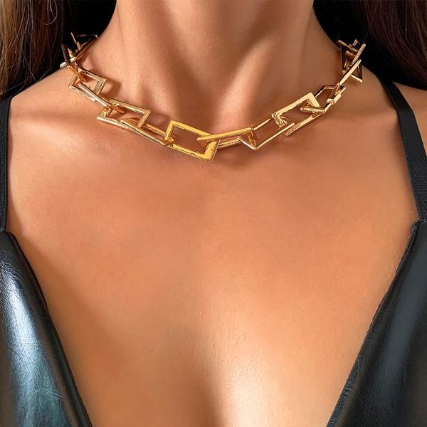 chokers lacteo 2021 fashion trendy geometric square cross chain choker necklace for women punk hip hop metal charm, Golden;silver
chokers lacteo 2021 fashion trendy geometric square cross chain choker necklace for women punk hip hop metal charm, Golden;silver