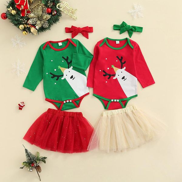 clothing sets 0-18m born baby girl long sleeve cotton bodysuit tutu skirt headband 3pcs xmas set, White
clothing sets 0-18m born baby girl long sleeve cotton bodysuit tutu skirt headband 3pcs xmas set, White