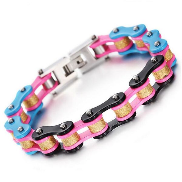link, chain 10mm motorcycle biker bracelet men women stainless steel pink black blue yellow bicycle bracelets jewelry
link, chain 10mm motorcycle biker bracelet men women stainless steel pink black blue yellow bicycle bracelets jewelry