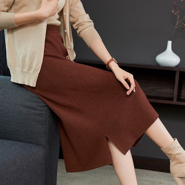 skirts 2021 arrival autumn and winter cashmere women's high waist skirt fashion soft quanlity elastic knit bottomed girl clothes, Black
skirts 2021 arrival autumn and winter cashmere women's high waist skirt fashion soft quanlity elastic knit bottomed girl clothes, Black