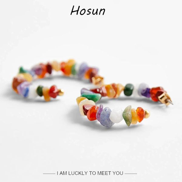 hoop & huggie hosun 2021 nature stone earrings for women bohemia big round beads c-shape stud jewelry gifts wholesale, Golden;silver
hoop & huggie hosun 2021 nature stone earrings for women bohemia big round beads c-shape stud jewelry gifts wholesale, Golden;silver
