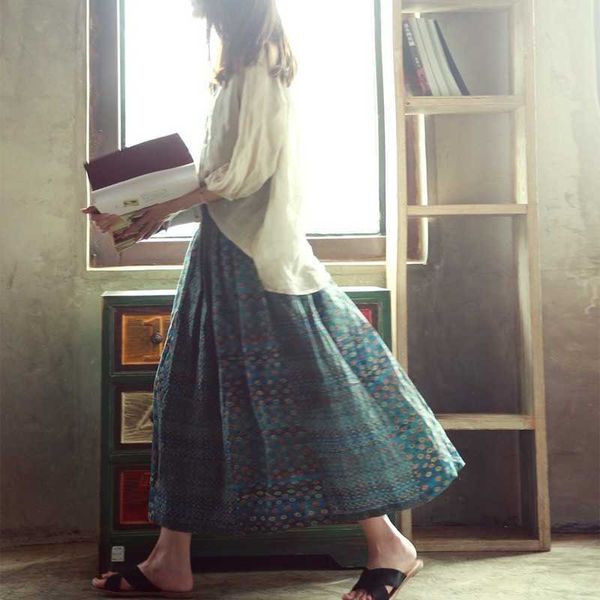 vintage elegant irregular ramie skirts women spring casual loose elastic waist skirt chic print patchwork pleated jupe 210525, Black
vintage elegant irregular ramie skirts women spring casual loose elastic waist skirt chic print patchwork pleated jupe 210525, Black