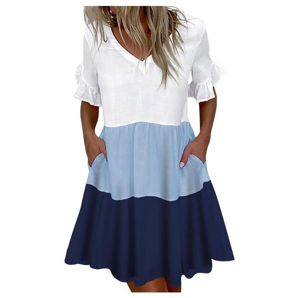 women's swimwear summer dress wonen plus size women loose casual short sleeve print v neck a line mini beach, White;black
women's swimwear summer dress wonen plus size women loose casual short sleeve print v neck a line mini beach, White;black