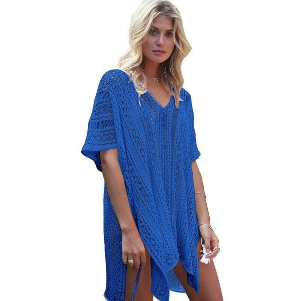 women's swimwear casual bikini cover up women hollow out crochet beach wear summer loose bathing suit short sleeve beachwear solid colo, White;black
women's swimwear casual bikini cover up women hollow out crochet beach wear summer loose bathing suit short sleeve beachwear solid colo, White;black