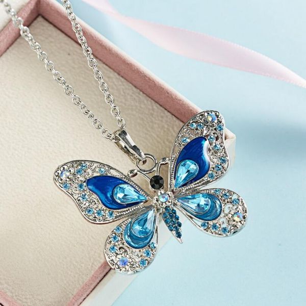 european style retro multicolor butterfly with diamond necklace sweater chain animal pendant 5.7*4.2 cm 6 colors ladies fashion jewelry, Silver
european style retro multicolor butterfly with diamond necklace sweater chain animal pendant 5.7*4.2 cm 6 colors ladies fashion jewelry, Silver