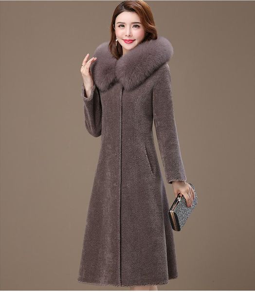 women's fur & faux real wool jacket collar hooded coat women korean simple jackets for 2021 soft female casaco zjt667, Black
women's fur & faux real wool jacket collar hooded coat women korean simple jackets for 2021 soft female casaco zjt667, Black