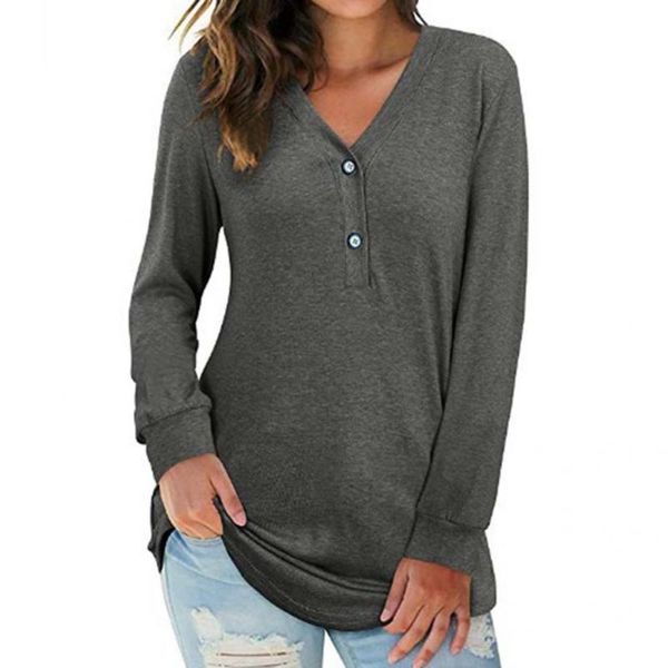 women's blouses & shirts solid color leopard print women long sleeve v-neck loose tunic blouse streetwear, White
women's blouses & shirts solid color leopard print women long sleeve v-neck loose tunic blouse streetwear, White