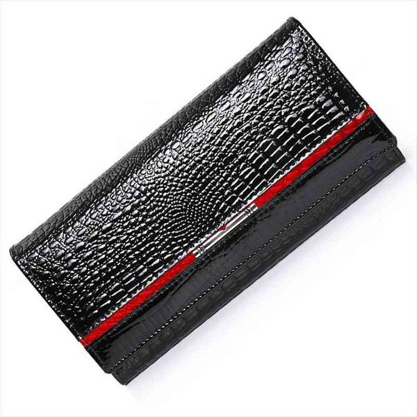 women wallets genuine leather female purses long cow wallet alligator ladies coin purse, Red;black
women wallets genuine leather female purses long cow wallet alligator ladies coin purse, Red;black