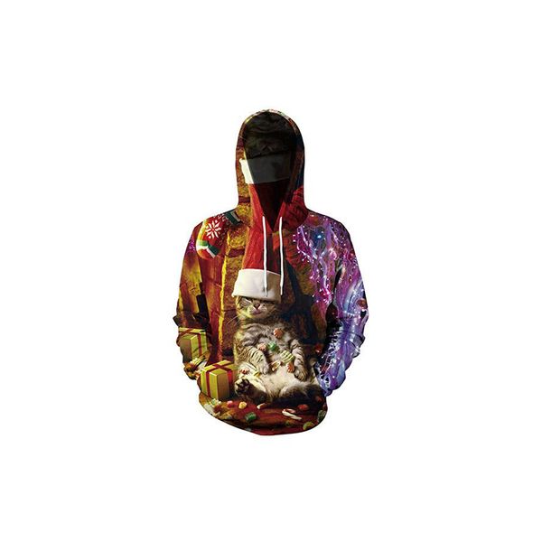 christmas elk pattern men's 3d printing hoodie visual impact party punk gothic round neck sweater hoodie, Black
christmas elk pattern men's 3d printing hoodie visual impact party punk gothic round neck sweater hoodie, Black