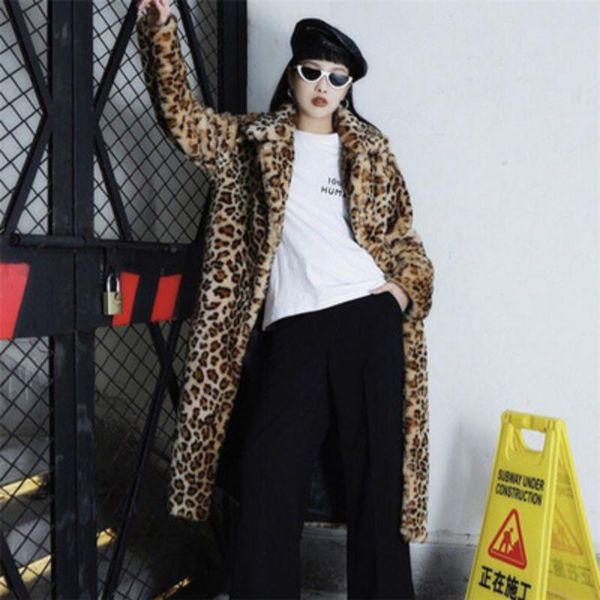 women's fur & faux trodeam 2021 fashion leopard print coats middle length winter casual loose windbreaker, Black
women's fur & faux trodeam 2021 fashion leopard print coats middle length winter casual loose windbreaker, Black