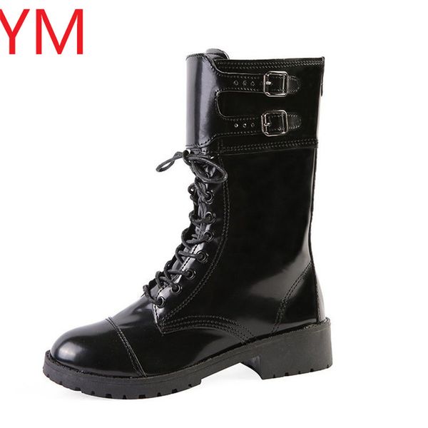 genuine botas mujer female mid calf boots women pu leather winter shoes woman casual buckle 35-41 z1t4, Black
genuine botas mujer female mid calf boots women pu leather winter shoes woman casual buckle 35-41 z1t4, Black