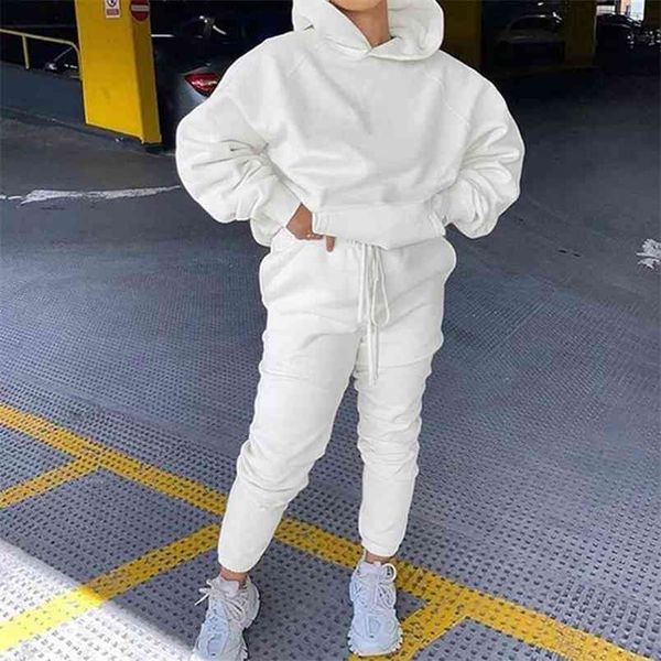 fashion casual sports solid suit loose hoodies and drawstring trousers women tracksuit fall two pieces matching set outfits 210517, White
fashion casual sports solid suit loose hoodies and drawstring trousers women tracksuit fall two pieces matching set outfits 210517, White