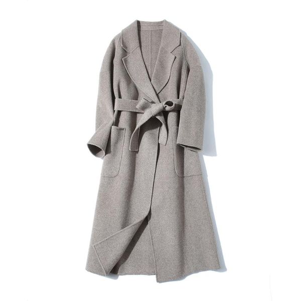 women's wool & blends arrivals women coats lady winter fashion cashmere trench female autumn long s8723, Black
women's wool & blends arrivals women coats lady winter fashion cashmere trench female autumn long s8723, Black