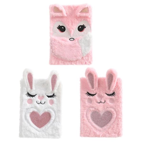 pcs colorful animal plush notebooks portable travel diary planner stationery notepads, Purple;pink
pcs colorful animal plush notebooks portable travel diary planner stationery notepads, Purple;pink