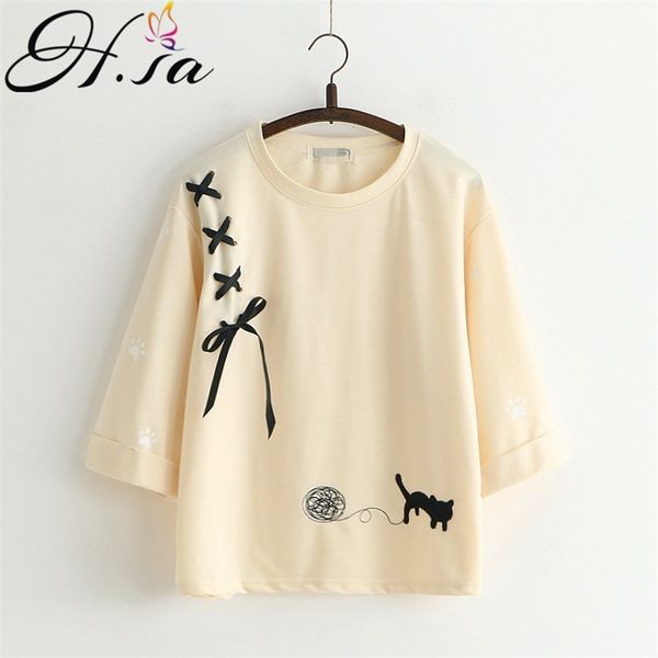 women t-shirt clothing casual ladies summer tees bow cartoon cat cute cotton tshirts footprint tumblr harajuku 210430, Black
women t-shirt clothing casual ladies summer tees bow cartoon cat cute cotton tshirts footprint tumblr harajuku 210430, Black