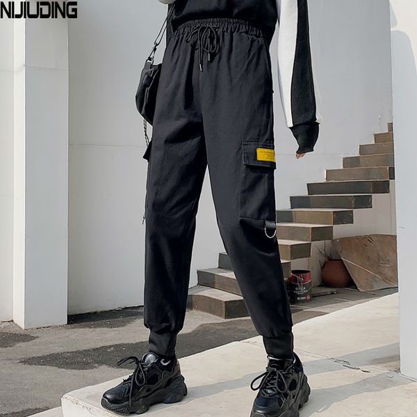 nijiuidng women cargo pants spring summer female high waist loose harem pant casual streetwear trousers safari style 210514, Black;white
nijiuidng women cargo pants spring summer female high waist loose harem pant casual streetwear trousers safari style 210514, Black;white