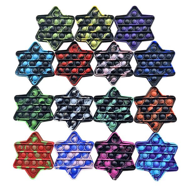 push bubble sensory squeezing toy silicone tie-dye hexagonal star anti-stress relaxing fidget toys stress relieve autism needs
push bubble sensory squeezing toy silicone tie-dye hexagonal star anti-stress relaxing fidget toys stress relieve autism needs