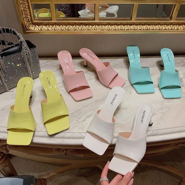 slippers 2021 brand thin high heels ladies elegant slip on mule shoes leisure outdoor sandals slides flip flop pink, Black
slippers 2021 brand thin high heels ladies elegant slip on mule shoes leisure outdoor sandals slides flip flop pink, Black