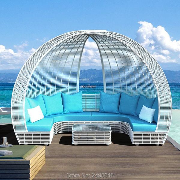 outdoor furniture wicker unique round shape rattan daybed sofa with canopy for swimming pool / poolside/garden camp
outdoor furniture wicker unique round shape rattan daybed sofa with canopy for swimming pool / poolside/garden camp