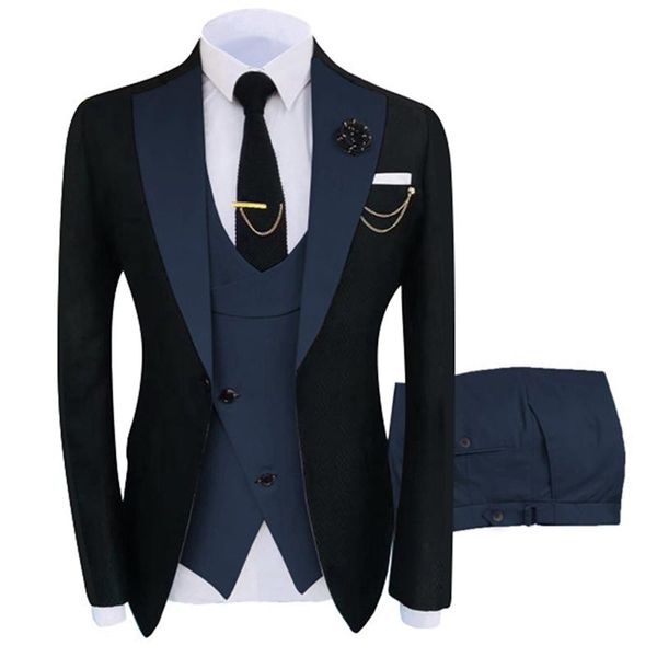 men's suits & blazers costume homme clothing luxury party stage suit groomsmen regular fit tuxedo 3 peice set jacket+trousers+vest, White;black
men's suits & blazers costume homme clothing luxury party stage suit groomsmen regular fit tuxedo 3 peice set jacket+trousers+vest, White;black