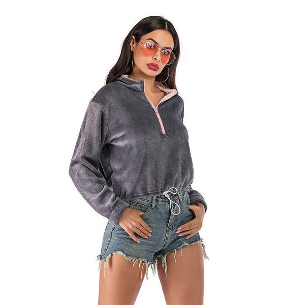 women's hoodies & sweatshirts and the united states cross-border 2021 plus velvet thickening pure color stitching fleece female zippers, Black
women's hoodies & sweatshirts and the united states cross-border 2021 plus velvet thickening pure color stitching fleece female zippers, Black