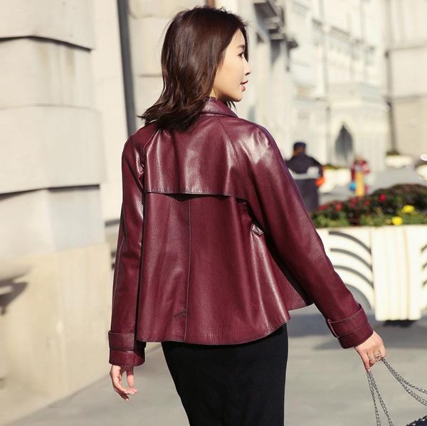 women's leather & faux genuine spring autumn jacket women 100% real sheepskin coat female korean bomber jackets chaqueta mujer, Black
women's leather & faux genuine spring autumn jacket women 100% real sheepskin coat female korean bomber jackets chaqueta mujer, Black