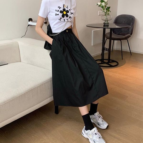 skirts women cotton skirt 2021 spring summer preppy style solid casual elegant pocket elastic high waist a-line midi, Black
skirts women cotton skirt 2021 spring summer preppy style solid casual elegant pocket elastic high waist a-line midi, Black