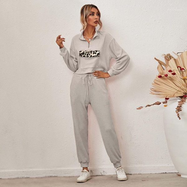 winter ladies fashion long-sleeved round neck home leopard print hooded casual suit (long-sleeved + trousers) f04* women's tracksuits, Gray
winter ladies fashion long-sleeved round neck home leopard print hooded casual suit (long-sleeved + trousers) f04* women's tracksuits, Gray