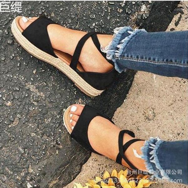 rope light bottom cross-strap women sandals cover heel open toe flat summer casual concise 20211, Black
rope light bottom cross-strap women sandals cover heel open toe flat summer casual concise 20211, Black
