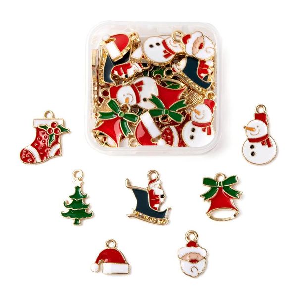 charms 42pcs christmas theme alloy enamel pendants bell father with sledge snowman sock santa claus hat tree, Bronze;silver
charms 42pcs christmas theme alloy enamel pendants bell father with sledge snowman sock santa claus hat tree, Bronze;silver