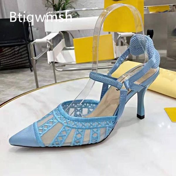 dress shoes haze blue mesh lace satin sandals women pointed toe ankle strap slingback high heels woman party, Black
dress shoes haze blue mesh lace satin sandals women pointed toe ankle strap slingback high heels woman party, Black