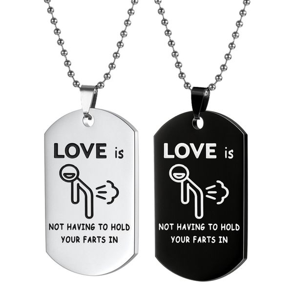 european and american stainless steel jewelry couple keychain gift necklace couple cartoon abstract love christmas gift, Silver
european and american stainless steel jewelry couple keychain gift necklace couple cartoon abstract love christmas gift, Silver