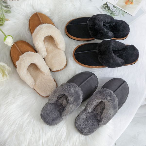 2021 leather suede lined plush winter slippers women's medium size casual shoes anti slip casual waterproof floor, Black
2021 leather suede lined plush winter slippers women's medium size casual shoes anti slip casual waterproof floor, Black