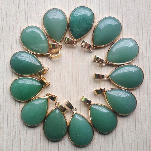 pendants 2021 good quality natural green aventurine gold side water drop charm for jewelry making 12pcs/lot wholesale free, Black
pendants 2021 good quality natural green aventurine gold side water drop charm for jewelry making 12pcs/lot wholesale free, Black