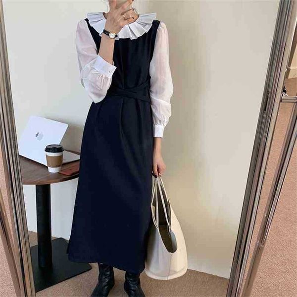 spring women french retro dress pleated loose gentle puff sleeves elegant long chic female fashion 210525, Black;gray
spring women french retro dress pleated loose gentle puff sleeves elegant long chic female fashion 210525, Black;gray