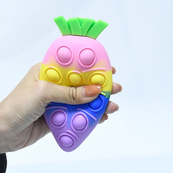 

fidget toys gadget toy easter radish shape rebound silicone fingertip bubble ball new strange decompression toy