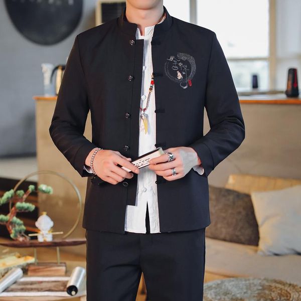 m-4xl plus size men chinese tunic suits jacket pants 2 pieces sets streetwear madardian collar long sleeve clothing male xxxxl men's &, White;black
m-4xl plus size men chinese tunic suits jacket pants 2 pieces sets streetwear madardian collar long sleeve clothing male xxxxl men's &, White;black