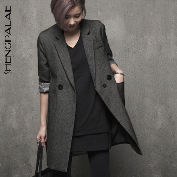 women's jackets shengpalae solid black turn-down collar suit long sleeve korean fashion style spring summer loose women coat tide fn111, Black;brown
women's jackets shengpalae solid black turn-down collar suit long sleeve korean fashion style spring summer loose women coat tide fn111, Black;brown