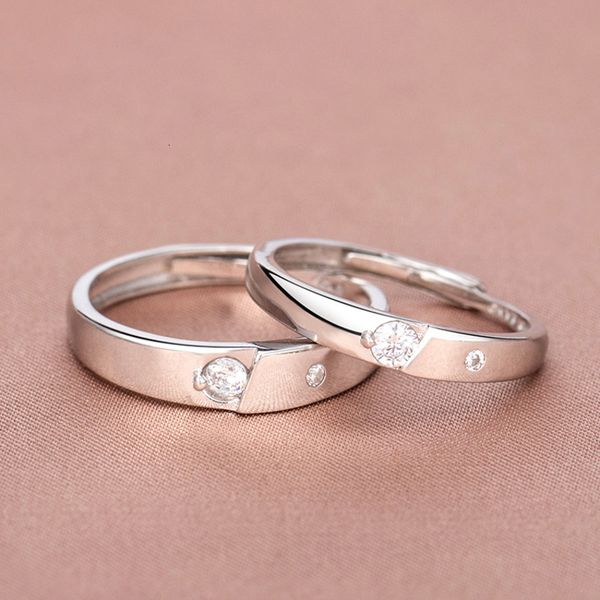 s925 sterling silver fashion opening wedding japanese and korean simple lettering couple's ring, Slivery;golden
s925 sterling silver fashion opening wedding japanese and korean simple lettering couple's ring, Slivery;golden