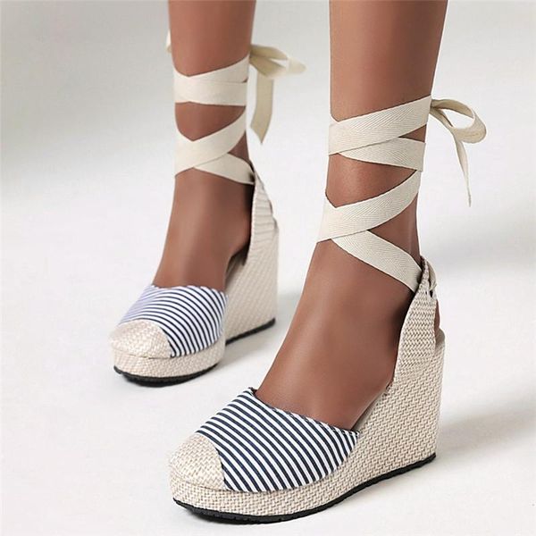 shoes woman sandals wedges high heels platform lace up summer closed toe slingback ladies plus size, Black
shoes woman sandals wedges high heels platform lace up summer closed toe slingback ladies plus size, Black