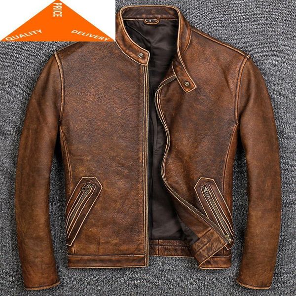 men's leather & faux men coat real autumn winter clothes 2022 streetwear genuine cow jacket mens fit moto biker coats 799, Black
men's leather & faux men coat real autumn winter clothes 2022 streetwear genuine cow jacket mens fit moto biker coats 799, Black