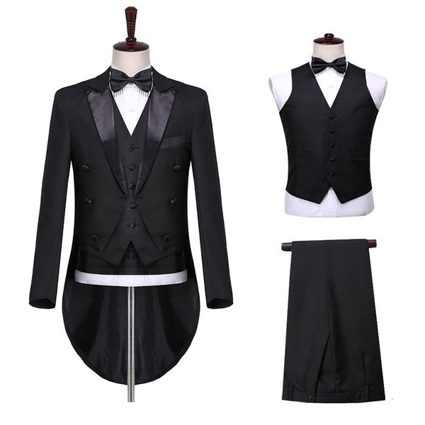 men's suits & blazers suit homme 20men 21-3 pieces black tailcoat tuxedo wedding suit of groom business party dance host stage dress n2, White;black
men's suits & blazers suit homme 20men 21-3 pieces black tailcoat tuxedo wedding suit of groom business party dance host stage dress n2, White;black
