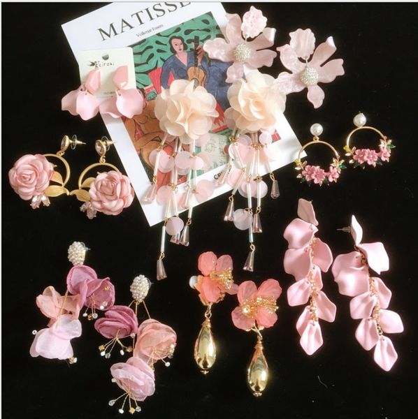 europe and america exaggerated earrings temperament pink lace false petal tassel earrings super fairy flower earrings female personality who, Silver
europe and america exaggerated earrings temperament pink lace false petal tassel earrings super fairy flower earrings female personality who, Silver